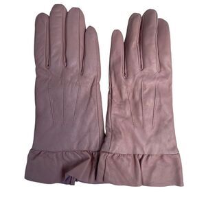 NWOT Leather Gloves - Pink
